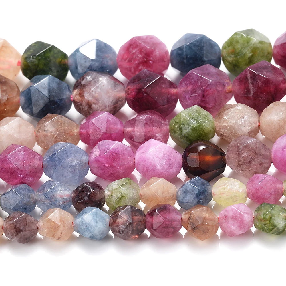 Diamonds Faceted Colorful Tourmaline Stone Beads Natural 6-10mm Loose Beads for Jewelry Making DIY Bracelet Necklace Accessories
Diamonds Faceted Colorful Tourmaline Stone Beads Natural 6-10mm Loose Beads for Jewelry Making DIY Bracelet Necklace Accessories