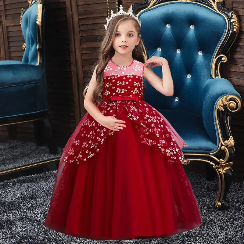 Fashion Flower Girl Dresses for Weddings Lace Mesh Sleeveless Girls Party Dress Four Seasons Children Evening Dresses 5-12Years
Fashion Flower Girl Dresses for Weddings Lace Mesh Sleeveless Girls Party Dress Four Seasons Children Evening Dresses 5-12Years