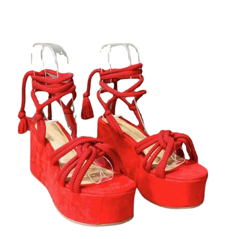 2022 New Fashion Lace-up Platform Wedge Sandal Woman Summer Open Toe Cutsouts Shoes Sexy Gladiator
2022 New Fashion Lace-up Platform Wedge Sandal Woman Summer Open Toe Cutsouts Shoes Sexy Gladiator