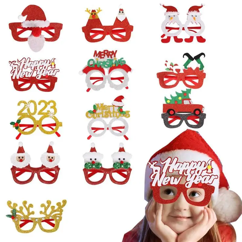 12pcs Cute Christmas Glasses Santa Snowman Paper Glasses Frame Merry Christmas Party Photos Booth Xmas Gifts Decor New Year Noel
12pcs Cute Christmas Glasses Santa Snowman Paper Glasses Frame Merry Christmas Party Photos Booth Xmas Gifts Decor New Year Noel