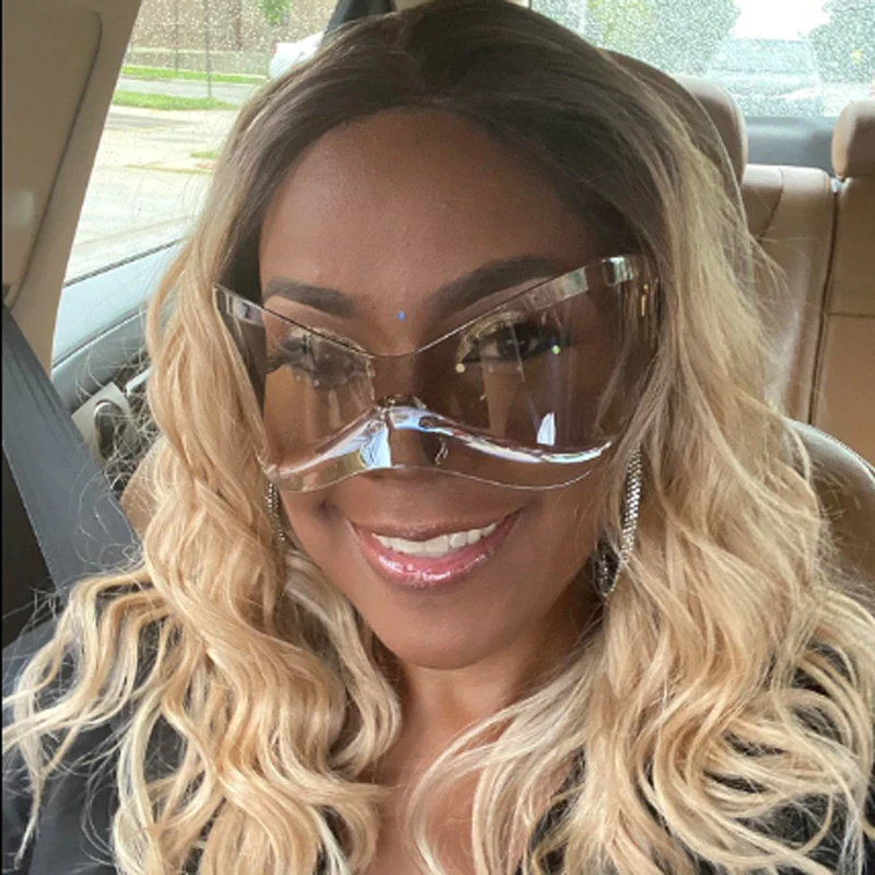 Oversized Punk Rimless Sunglasses Women Men Y2K Sport Wrap around Sun Glasses 2023 New Fashion Futuristic Shield Eyewear Shades
Oversized Punk Rimless Sunglasses Women Men Y2K Sport Wrap around Sun Glasses 2023 New Fashion Futuristic Shield Eyewear Shades
