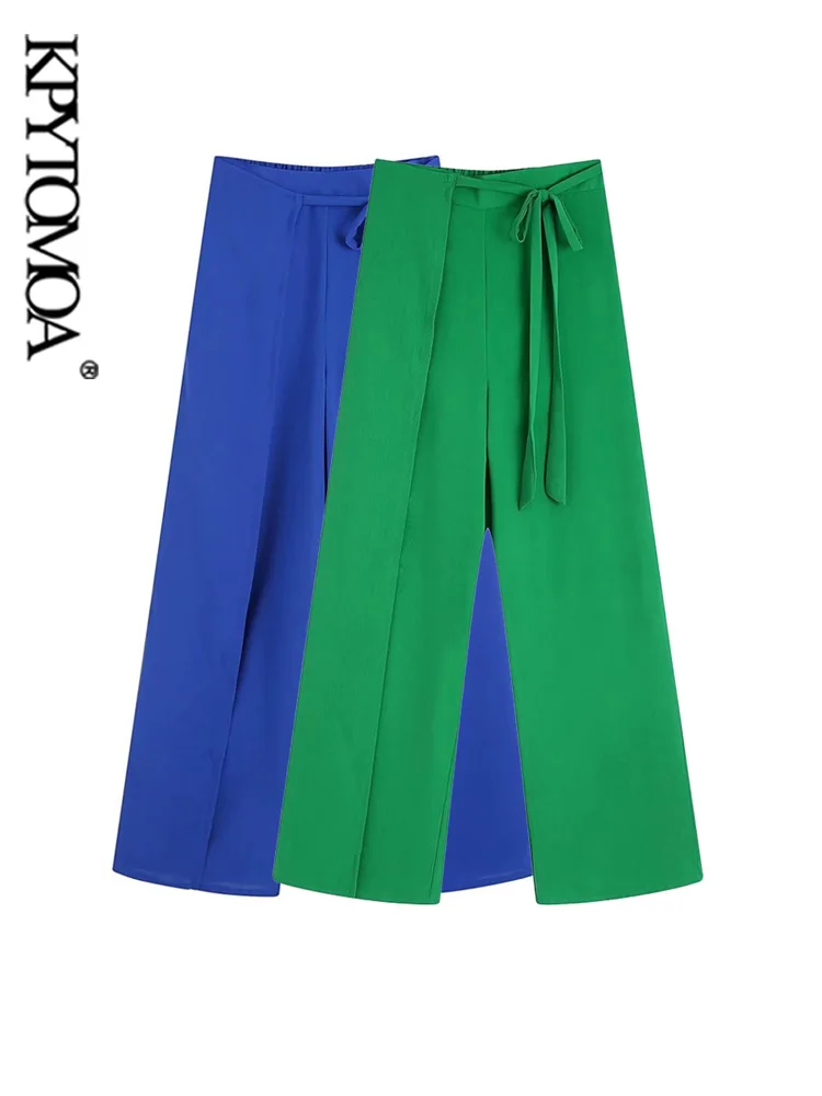 KPYTOMOA Women Fashion With Adjustable Ties Wrap Wide Leg Pants Vintage High Waist Elastic Waistband Female Trousers Mujer
KPYTOMOA Women Fashion With Adjustable Ties Wrap Wide Leg Pants Vintage High Waist Elastic Waistband Female Trousers Mujer