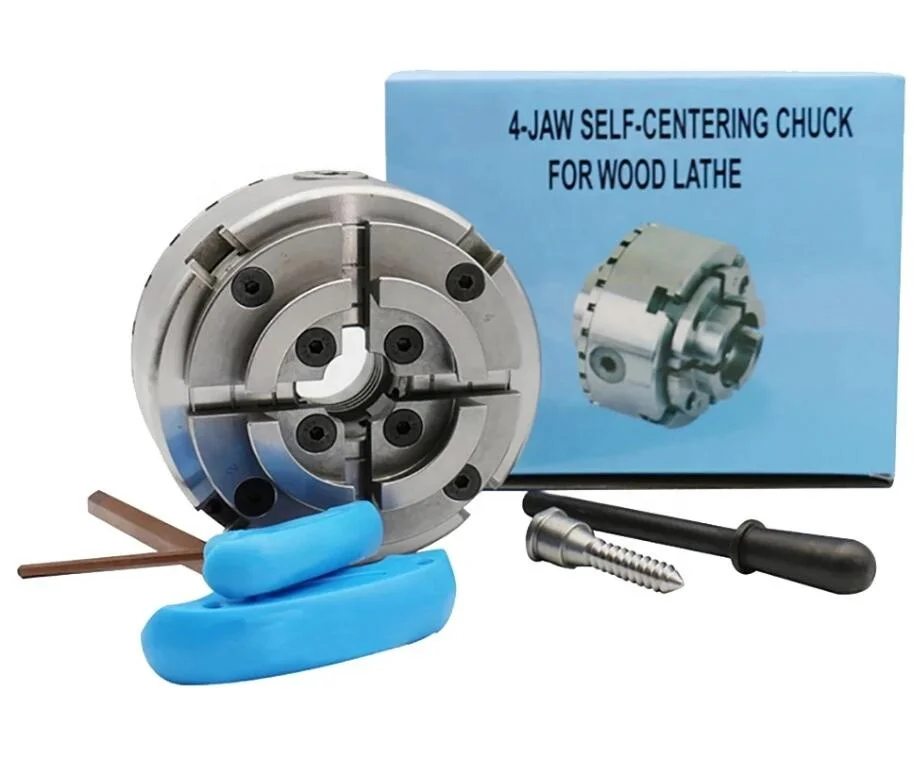 4-Jaw Self-Centering Chuck For Wood Lathe High Precision Woodworking Chuck 4 Inch 100MM Thread M33*3.5 Clamping 8-60MM
4-Jaw Self-Centering Chuck For Wood Lathe High Precision Woodworking Chuck 4 Inch 100MM Thread M33*3.5 Clamping 8-60MM