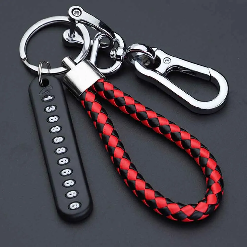 Car Keychain Leather Braided Rope Key Ring Anti-Lost Key Chain With Phone Number Card Key Ring Free Gift
Car Keychain Leather Braided Rope Key Ring Anti-Lost Key Chain With Phone Number Card Key Ring Free Gift