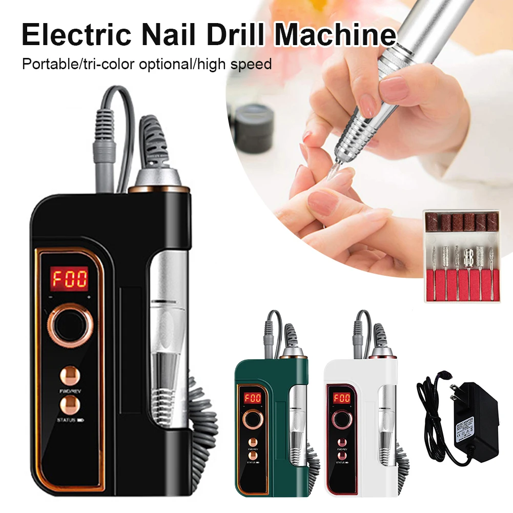 30000 RPM Electric Nail Drill Machine Built-in 2200mAh Battery Machine Portable Pedicure Nail Polisher Grinding Device Nail Tool
30000 RPM Electric Nail Drill Machine Built-in 2200mAh Battery Machine Portable Pedicure Nail Polisher Grinding Device Nail Tool