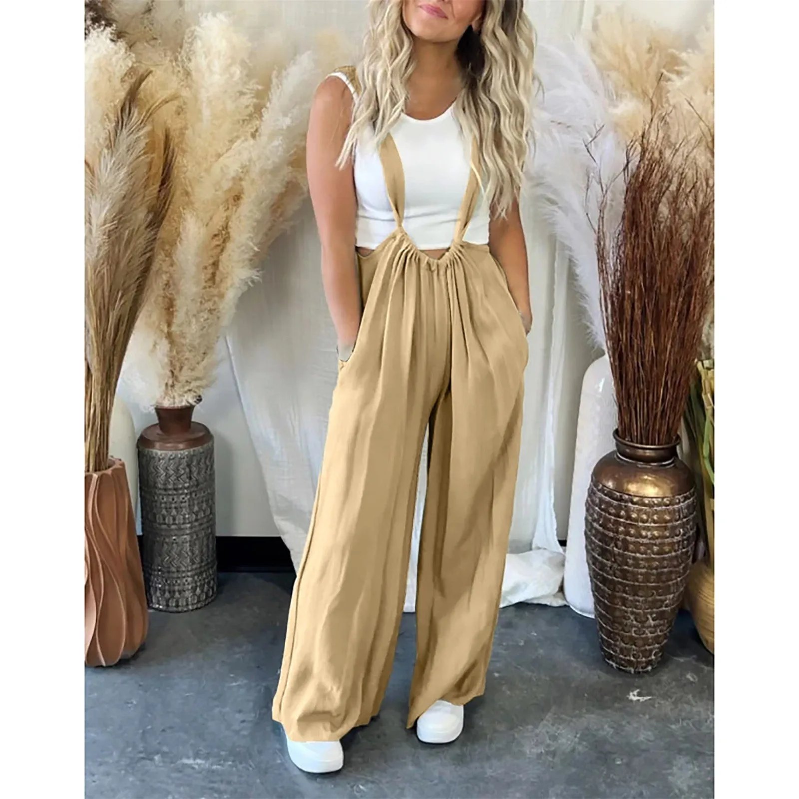 Women Suspenders Baggy Streepant Sports High Y Waist Leg Wide Summer Fashion Pant Trousers Streetwear 2023 Casual Loose Pantalon
Women Suspenders Baggy Streepant Sports High Y Waist Leg Wide Summer Fashion Pant Trousers Streetwear 2023 Casual Loose Pantalon