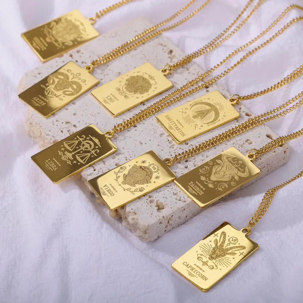 Tarot Card Necklace For Women Stainless Steel Girl Square Sun Star Pendant Necklaces Choker Jewelry Femme Gift Thin Whip Chain
Tarot Card Necklace For Women Stainless Steel Girl Square Sun Star Pendant Necklaces Choker Jewelry Femme Gift Thin Whip Chain