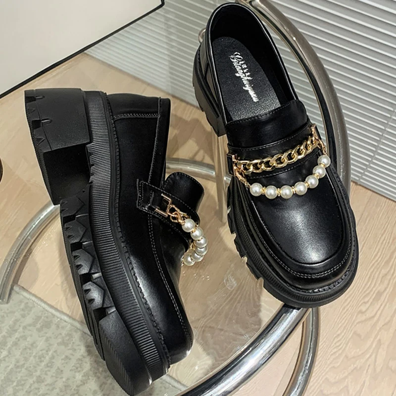 New 2022 Platform Shoes Slip On For Ladies Oxfords Loafers Women Metal Chain Fashion Female Casual High Heels Sandals Shoes
New 2022 Platform Shoes Slip On For Ladies Oxfords Loafers Women Metal Chain Fashion Female Casual High Heels Sandals Shoes