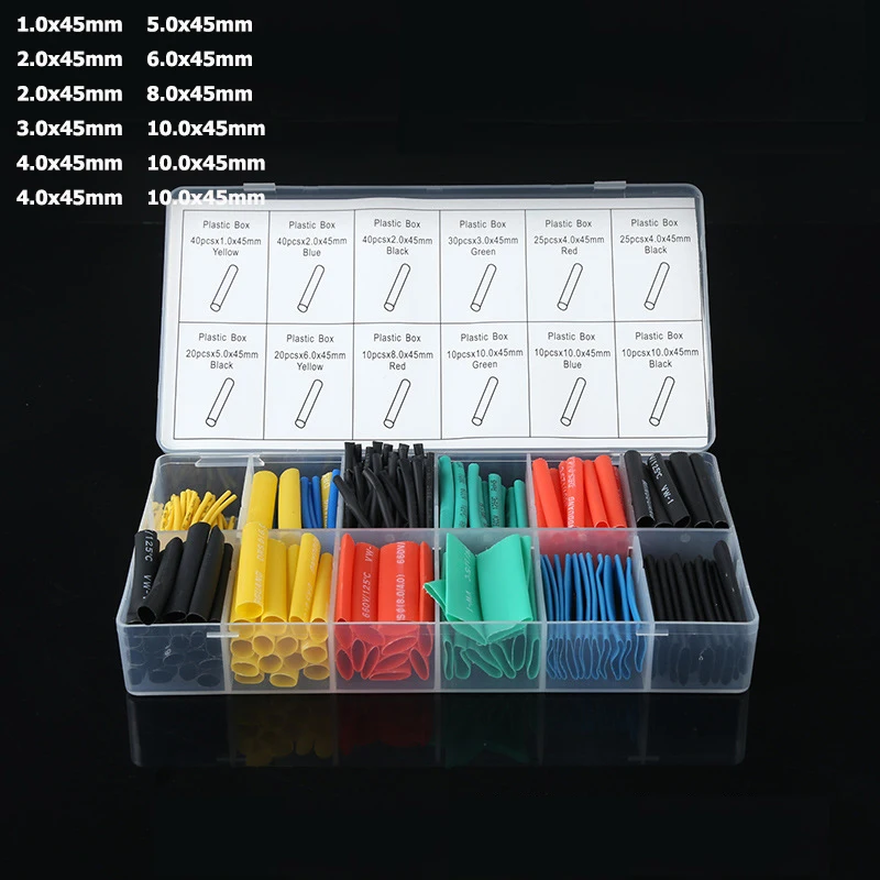 280pcs Heat Shrinkable Tubing PVC Cable Sleeves Kit 1.0 2.0 3.0 4.0 5.0 6.0 8.0 10.0 Diamater 45mm Length
280pcs Heat Shrinkable Tubing PVC Cable Sleeves Kit 1.0 2.0 3.0 4.0 5.0 6.0 8.0 10.0 Diamater 45mm Length