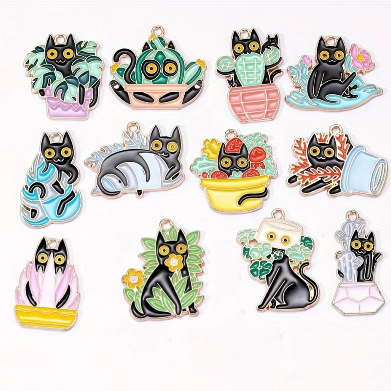 10pcs Cute Cat Enamel Charms Potting Animal Pendants For Making Handmade DIY Jewelry Findings Accessories Necklace
10pcs Cute Cat Enamel Charms Potting Animal Pendants For Making Handmade DIY Jewelry Findings Accessories Necklace