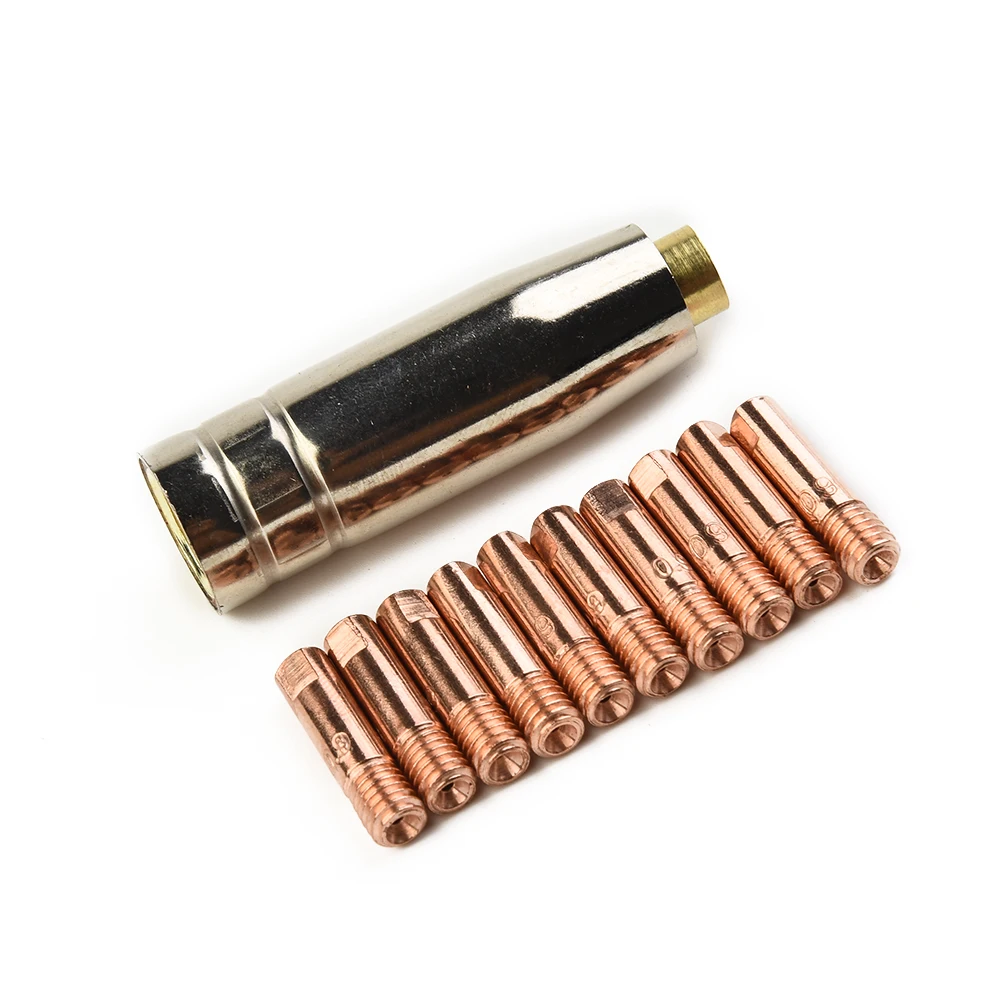 12x Accessories Copper Silver Power Nozzles M6 Contact Tube Holder For MB-15AK Welding 0.9mm 10*Mig Welding Contact Tips
12x Accessories Copper Silver Power Nozzles M6 Contact Tube Holder For MB-15AK Welding 0.9mm 10*Mig Welding Contact Tips