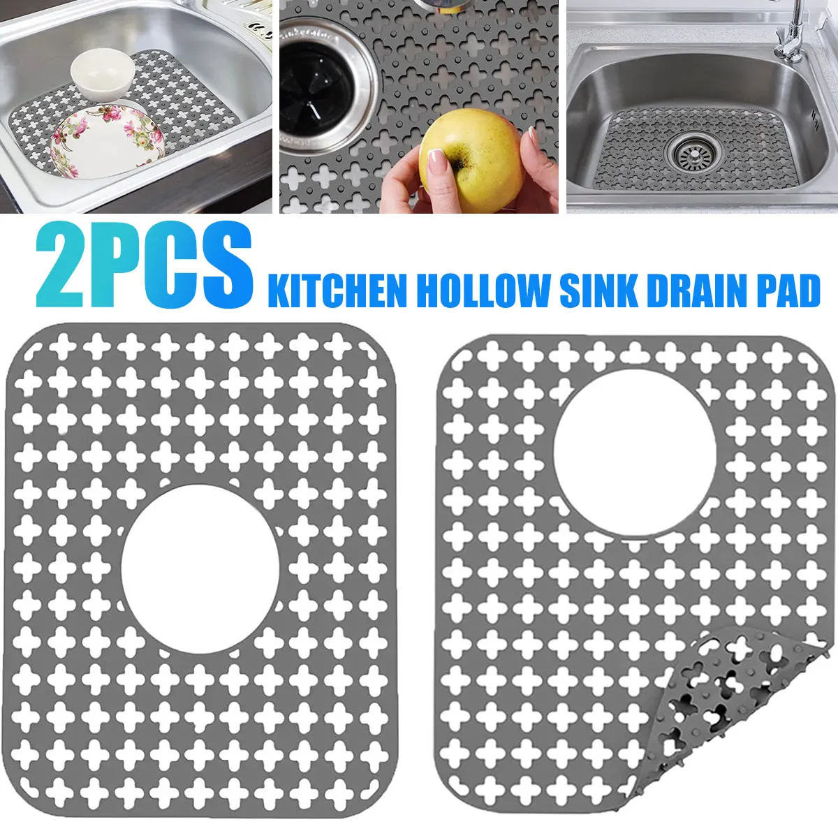 2Pcs Silicone Sink Protector 13.8×11.8inch Heat-Resistant Kitchen Sink Mat Anti-Slip Sink Mat Grid Sink Drain Center Mat
2Pcs Silicone Sink Protector 13.8×11.8inch Heat-Resistant Kitchen Sink Mat Anti-Slip Sink Mat Grid Sink Drain Center Mat
