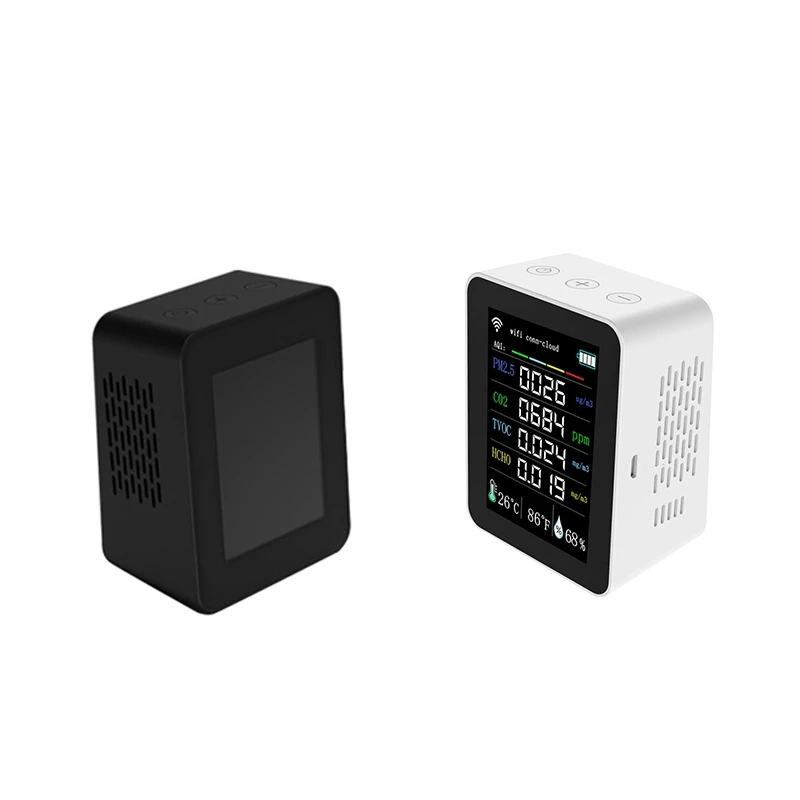 Tuya 7 In 1 WIFI Air Quality Detector CO2 Tester PM2.5 TVOC CO2 CH2O Formaldehyde Monitor ,Black
Tuya 7 In 1 WIFI Air Quality Detector CO2 Tester PM2.5 TVOC CO2 CH2O Formaldehyde Monitor ,Black