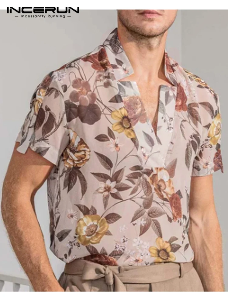 INCERUN Tops 2022 Hawaiian Style Handsome Men's Floral Printing Short Sleeve Shirts Fashion Male Button Up Holiday Blouse S-5XL
INCERUN Tops 2022 Hawaiian Style Handsome Men's Floral Printing Short Sleeve Shirts Fashion Male Button Up Holiday Blouse S-5XL