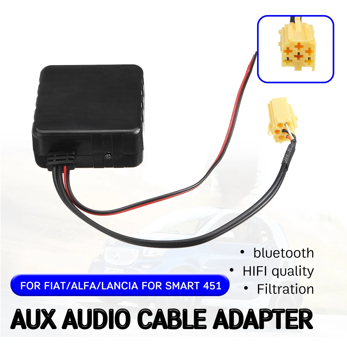 bluetooth Aux Receiver Cable Adapter Hifi Quality for 6 Pin Audio CD Head Unit for Alfa Romeo 159 for Fiat Grande Punto
bluetooth Aux Receiver Cable Adapter Hifi Quality for 6 Pin Audio CD Head Unit for Alfa Romeo 159 for Fiat Grande Punto