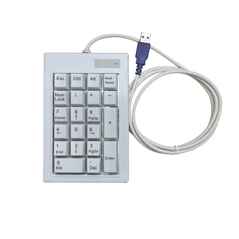 

DX-20A Mechanical Keyboard Black Axis Numeric Keyboard USB / PS2 Wired Numeric Keyboard 20Keys PS2 USB Interface Wired White