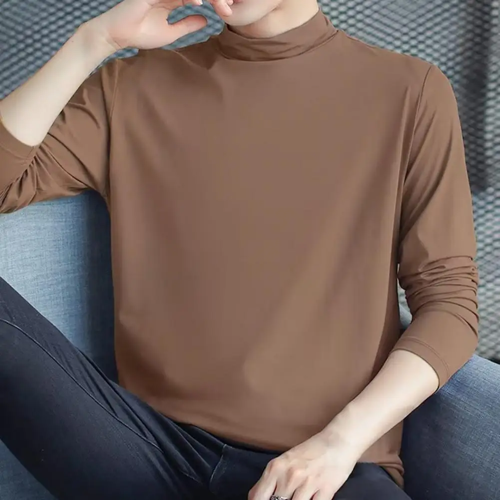 Men Winter Base Top Cozy Pullover Half-high Collar Long Sleeve Slim Fit Wear-resistant Casual Basic Men Fall T-shirt Men Clothes
Men Winter Base Top Cozy Pullover Half-high Collar Long Sleeve Slim Fit Wear-resistant Casual Basic Men Fall T-shirt Men Clothes