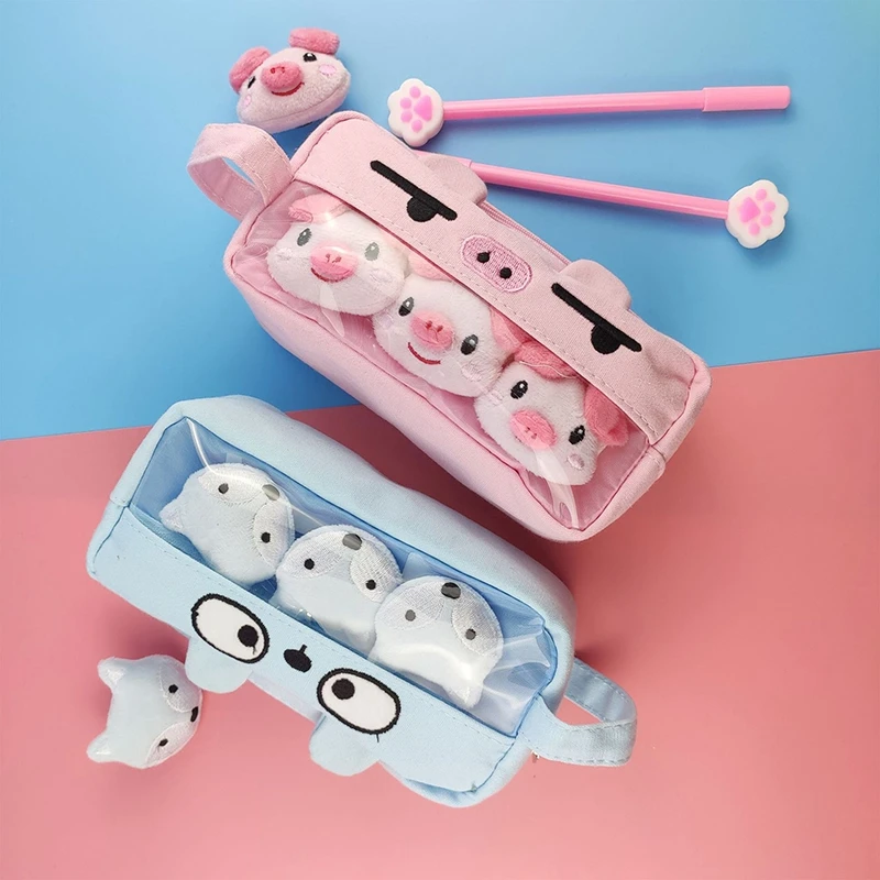 Cartoon Animals Pencil Cases Plush Large Capacity Pig Duck Bunny Pen Pouch Multifunctional Cosmetics Storage Bag
Cartoon Animals Pencil Cases Plush Large Capacity Pig Duck Bunny Pen Pouch Multifunctional Cosmetics Storage Bag