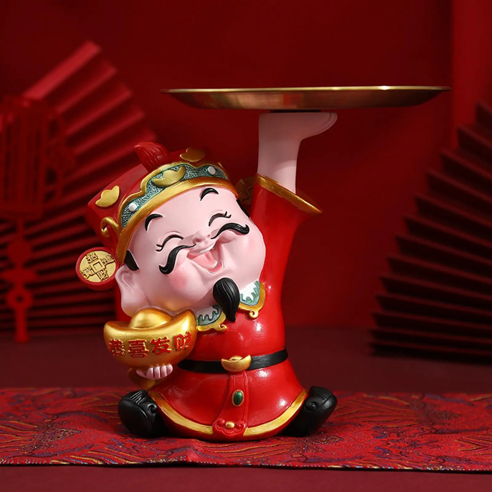 Resin God of Wealth Figurine Storage Tray Statue Chinese Good Fortune Organizer for New Year Wedding Spring Festival Bedroom
Resin God of Wealth Figurine Storage Tray Statue Chinese Good Fortune Organizer for New Year Wedding Spring Festival Bedroom