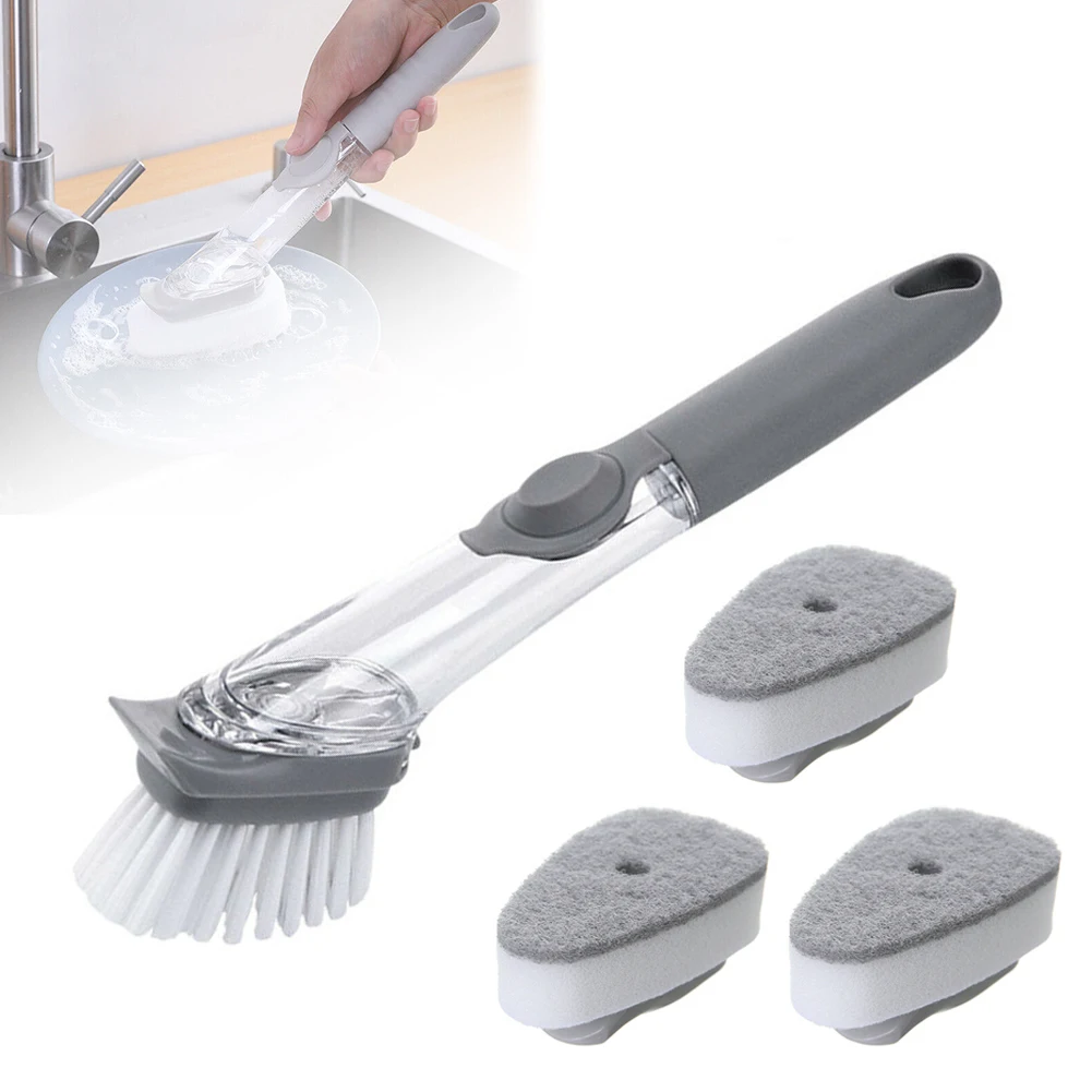Kitchen Dish Clean Brush Long Handle Cleaning Brush Dish Bowl Washing Sponge With Liquid Dispenser Dish Scrubber Brush
Kitchen Dish Clean Brush Long Handle Cleaning Brush Dish Bowl Washing Sponge With Liquid Dispenser Dish Scrubber Brush