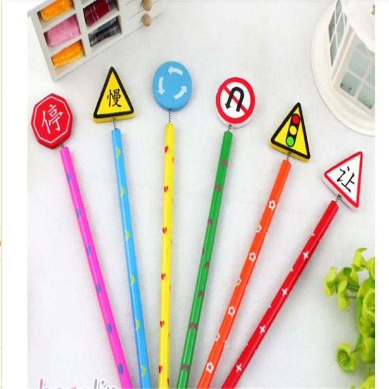 B318 day Korean stationery cute cartoon traffic sign handmade wooden pencil wholesale pen Stationery office supplies for student
B318 day Korean stationery cute cartoon traffic sign handmade wooden pencil wholesale pen Stationery office supplies for student