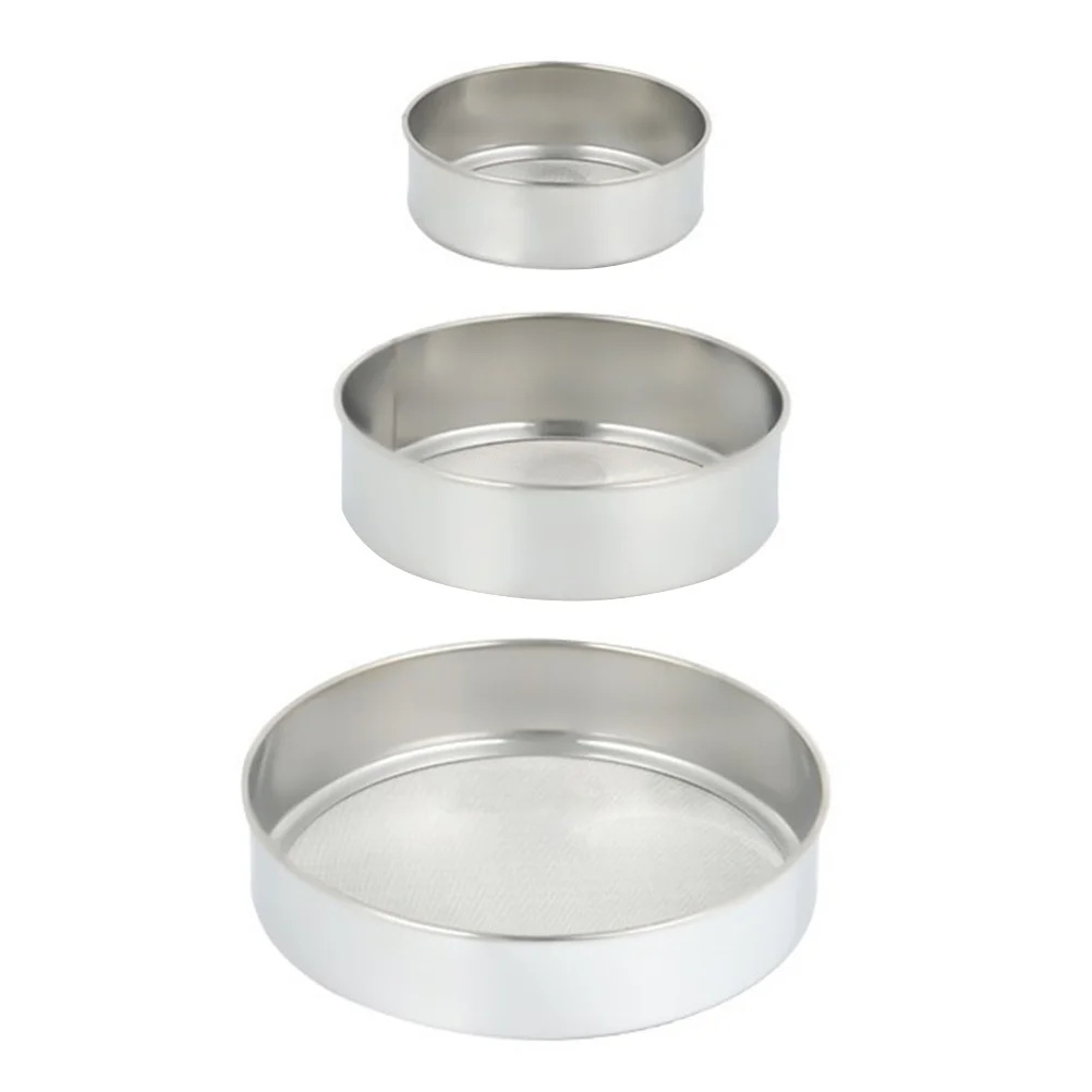 3Pcs Handheld Flour Strainer Round Mesh Strainer Kitchen Mesh Strainer Household Flour Sieve for Kitchen Hotel Baking Home 
3Pcs Handheld Flour Strainer Round Mesh Strainer Kitchen Mesh Strainer Household Flour Sieve for Kitchen Hotel Baking Home