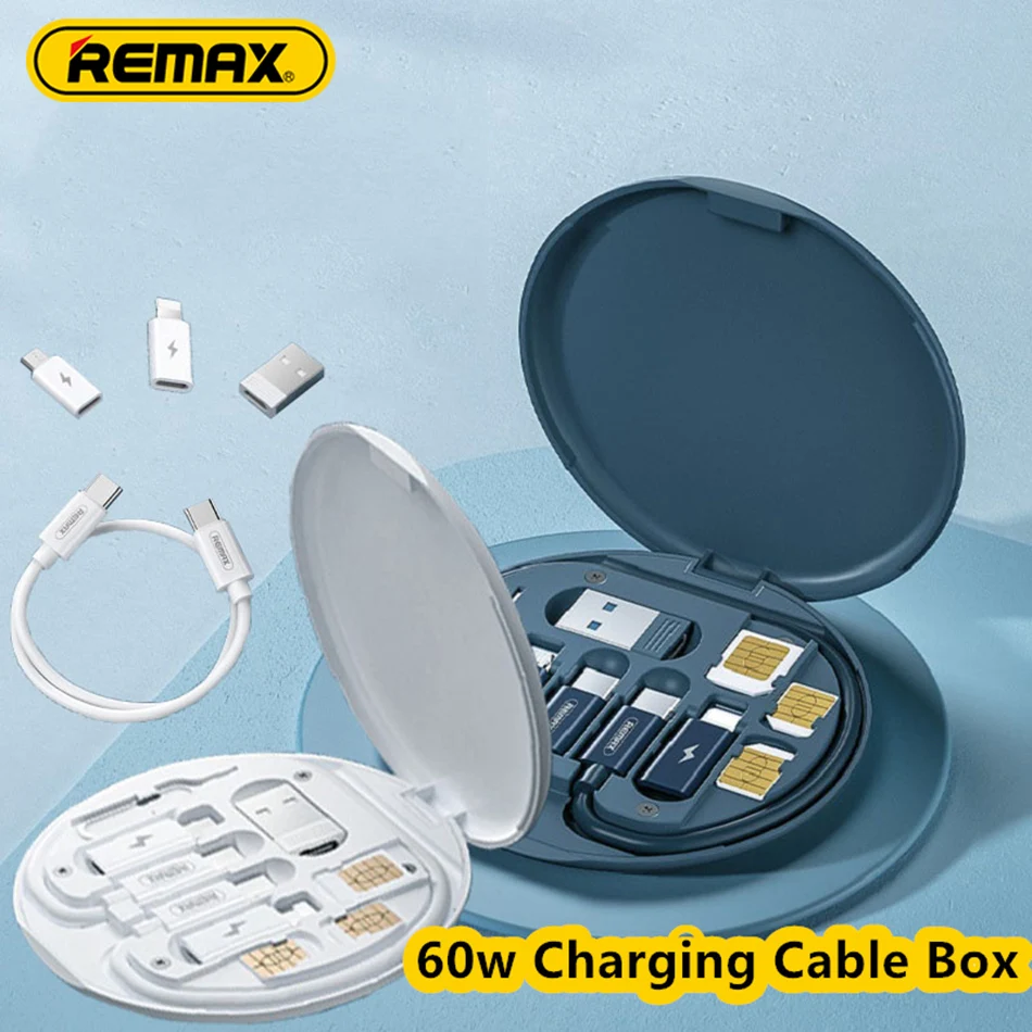 Remax Protable Fast 60w Charging Cable Multi-function Data Cable Mobile Phone Holder Storage Box With Retrieve Card Pin
Remax Protable Fast 60w Charging Cable Multi-function Data Cable Mobile Phone Holder Storage Box With Retrieve Card Pin