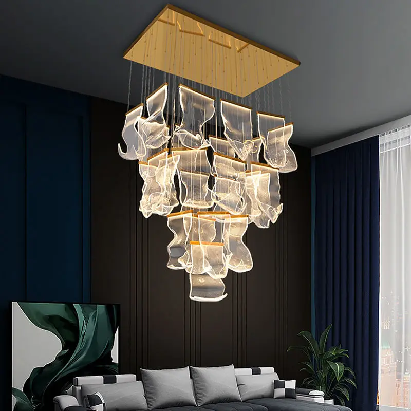 Creative Acrylic Chandelier Led Adjustable Hanging Acrylic Lamp for Dining Living Room Duplex Rotating Staircase Guide Lighting
Creative Acrylic Chandelier Led Adjustable Hanging Acrylic Lamp for Dining Living Room Duplex Rotating Staircase Guide Lighting