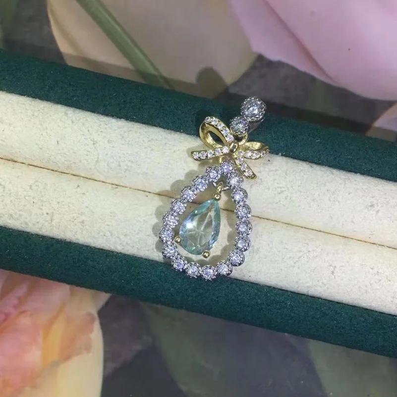 ANGLANG Newly Gorgeous Blue Cubic Zirconia Pendant Necklace Bridal Wedding Jewelry Bling Aesthetic Women Necklace High Quality
ANGLANG Newly Gorgeous Blue Cubic Zirconia Pendant Necklace Bridal Wedding Jewelry Bling Aesthetic Women Necklace High Quality