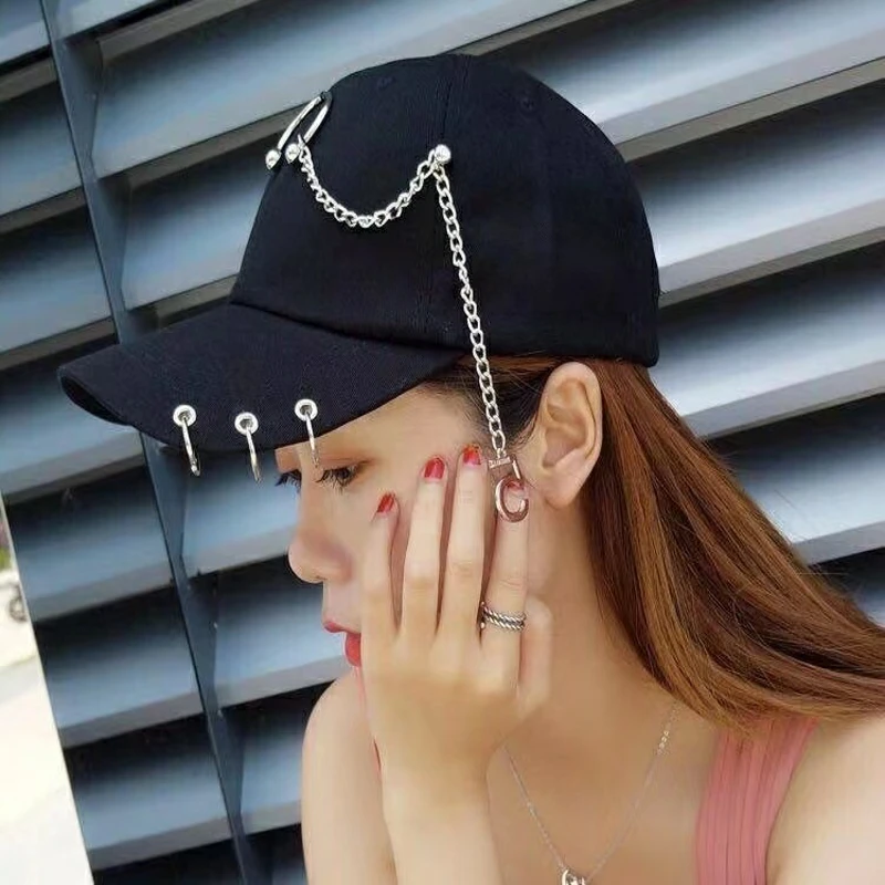 New Fashion Baseball Cap With Lron Ring Circle For Men Women Solid Color Snapback Hat Unisex Hip Hop Adjustable Caps
New Fashion Baseball Cap With Lron Ring Circle For Men Women Solid Color Snapback Hat Unisex Hip Hop Adjustable Caps