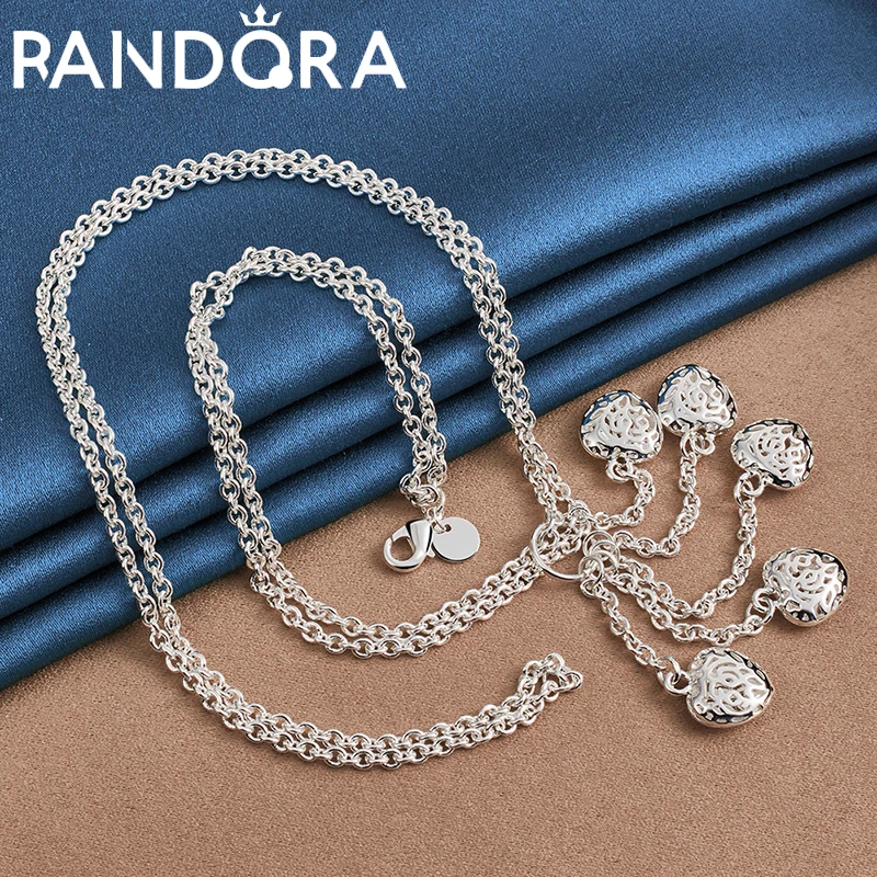 Silver colour Necklace Fashion Jewelry For Women Five Heart Pendant 18 Inch Chain Wedding Party Accessories Christmas Gift
Silver colour Necklace Fashion Jewelry For Women Five Heart Pendant 18 Inch Chain Wedding Party Accessories Christmas Gift