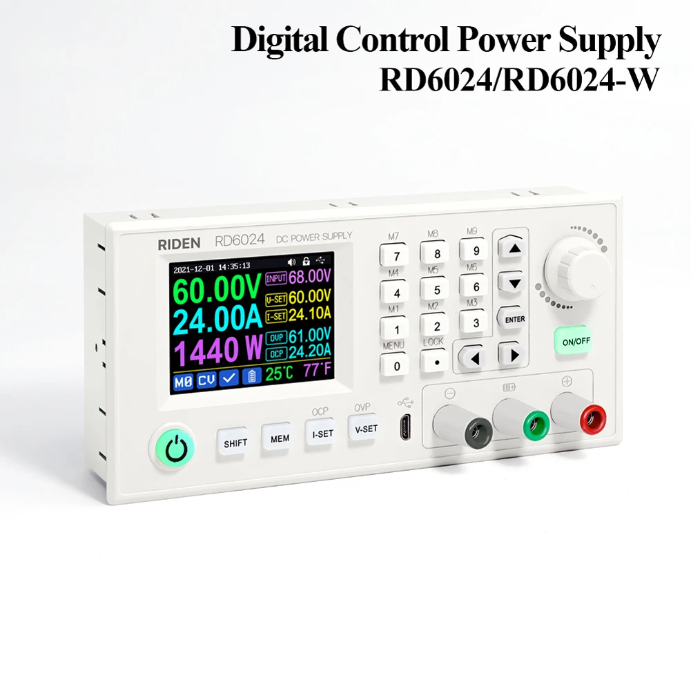 RD6024 24A 12V 36V 48V 60V Adjustable Step Down Digital Constant Voltage Current Power Supplys 2.4 Inch Color Display Screen
RD6024 24A 12V 36V 48V 60V Adjustable Step Down Digital Constant Voltage Current Power Supplys 2.4 Inch Color Display Screen