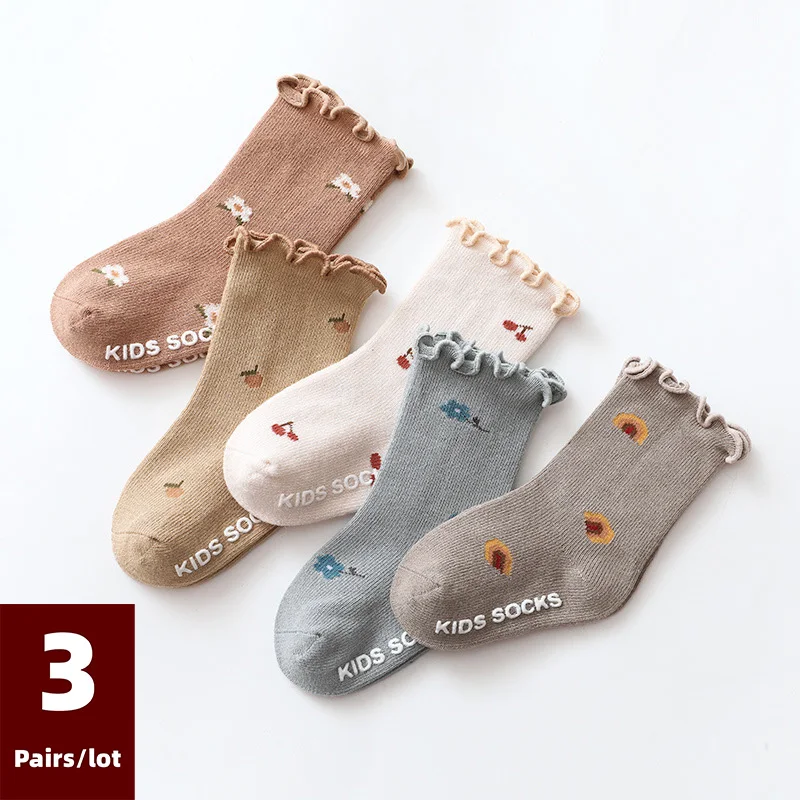 3 Pairs/lot Children's Socks Solid Autumn Spring Boy Anti Slip Newborn Baby Socks Cotton Infant Socks for Girls Boys Floor Socks
3 Pairs/lot Children's Socks Solid Autumn Spring Boy Anti Slip Newborn Baby Socks Cotton Infant Socks for Girls Boys Floor Socks