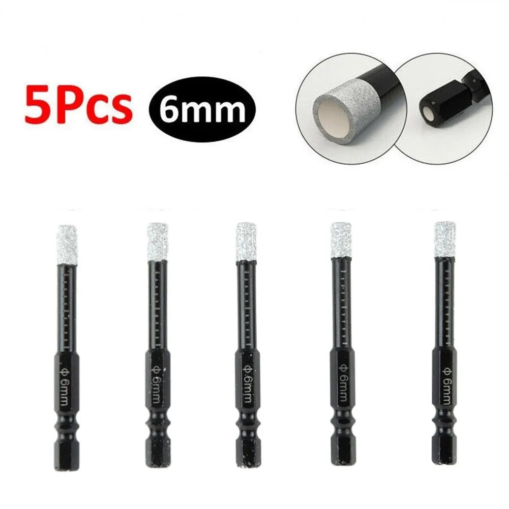 5 Pcs Diamond Dry Drill Bit 6mm Vaccum Brazed Diamond Dry Drill Bits Hole Saw For Marble Ceramic Tile Professional Hand Tools
5 Pcs Diamond Dry Drill Bit 6mm Vaccum Brazed Diamond Dry Drill Bits Hole Saw For Marble Ceramic Tile Professional Hand Tools
