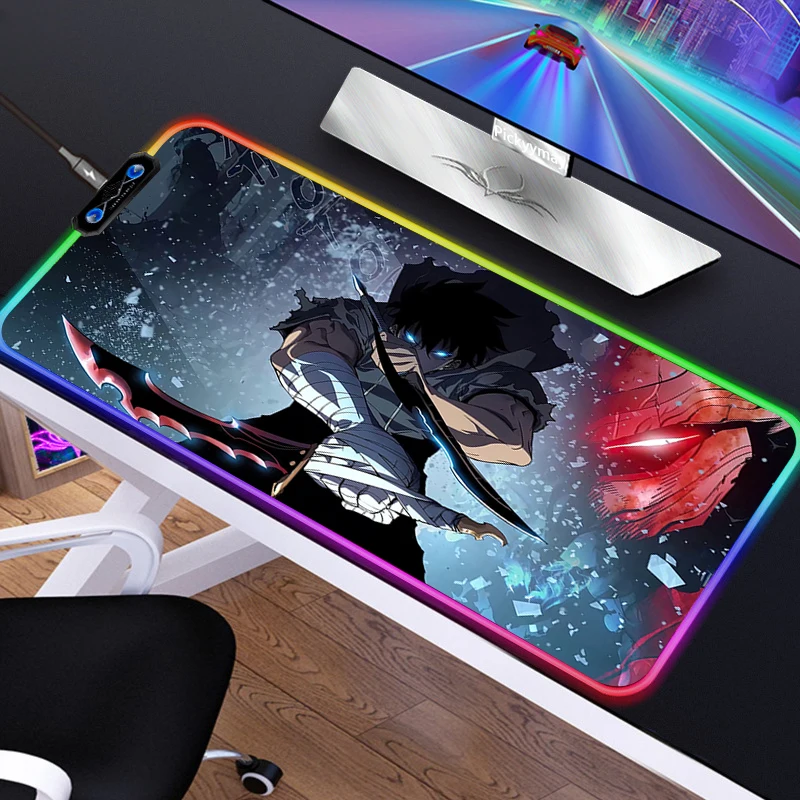 RGB Solo Leveling Mouse Pad Anime Gaming Accessories Carpet PC Gamer Completo Computer LED Keyboard Desk Mat CS GO LOL Mousepad
RGB Solo Leveling Mouse Pad Anime Gaming Accessories Carpet PC Gamer Completo Computer LED Keyboard Desk Mat CS GO LOL Mousepad