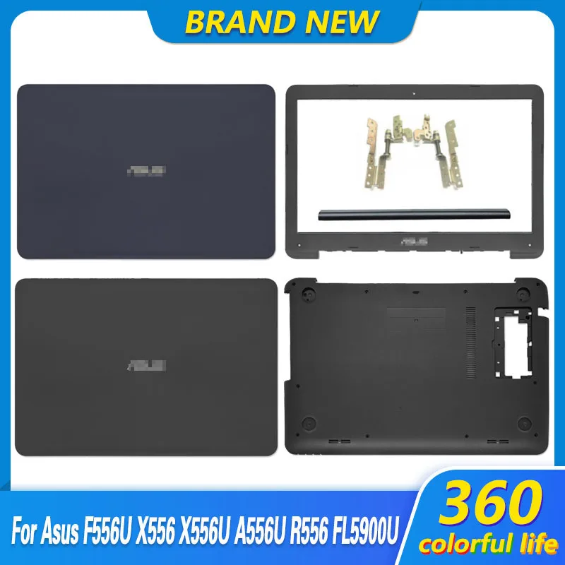 

New Top Case For ASUS F556U X556 X556U A556U R556 FL5900U LCD Back Cover Front Bezel Hinges Bottom Case Hinge Cover Blue/Black