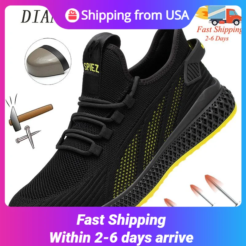 Diansen Outdoor Anti-smash Steel Toe Shoes Mens Work Hiker Boots Slip Resistant Safety Shoes Lightweight Breathable Sneaker Soft
Diansen Outdoor Anti-smash Steel Toe Shoes Mens Work Hiker Boots Slip Resistant Safety Shoes Lightweight Breathable Sneaker Soft