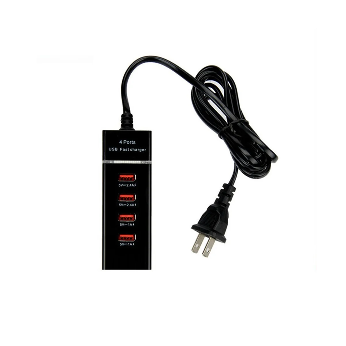 4 Ports USB Fast Charger Travel Adapter 5V 3A QC 3.0 Fast Charging for Phones USB HUB for Mobile Phone US Plug Black 
4 Ports USB Fast Charger Travel Adapter 5V 3A QC 3.0 Fast Charging for Phones USB HUB for Mobile Phone US Plug Black