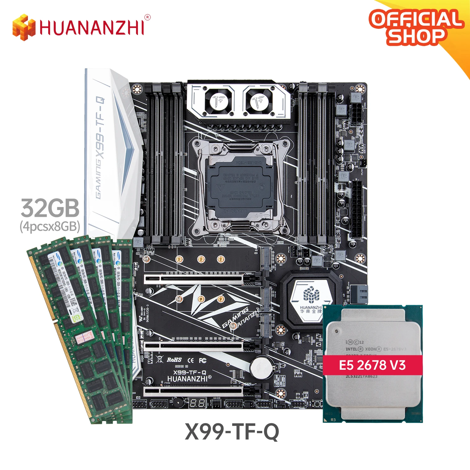 HUANANZHI X99 Q TF X99 материнская плата с Intel XEON E5 2678 V3 с 4*8G DDR3 RECC память комбинированный комплект SATA 3,0 USB 3,0
HUANANZHI X99 Q TF X99 материнская плата с Intel XEON E5 2678 V3 с 4*8G DDR3 RECC память комбинированный комплект SATA 3,0 USB 3,0