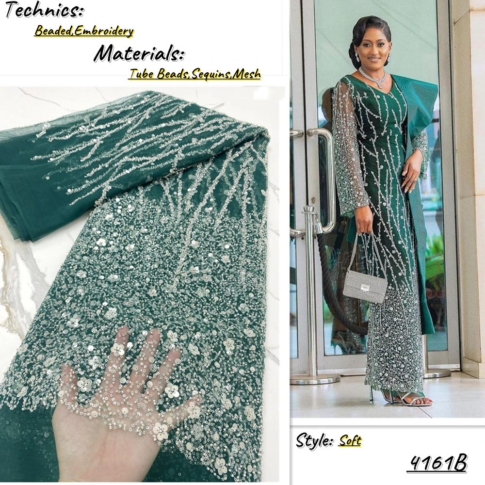 PGC French Lace Fabric 2022 Luxury Sequins Tulle Lace Fabric With Beads African Net Lace Materials For Nigerian Wedding 4161B
PGC French Lace Fabric 2022 Luxury Sequins Tulle Lace Fabric With Beads African Net Lace Materials For Nigerian Wedding 4161B