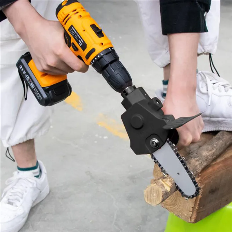 Portable Conversion Head Kits Electric Drill to Electric Chain Saw Adapter Attachment Woodworking Pruning Tools for Garden
Portable Conversion Head Kits Electric Drill to Electric Chain Saw Adapter Attachment Woodworking Pruning Tools for Garden