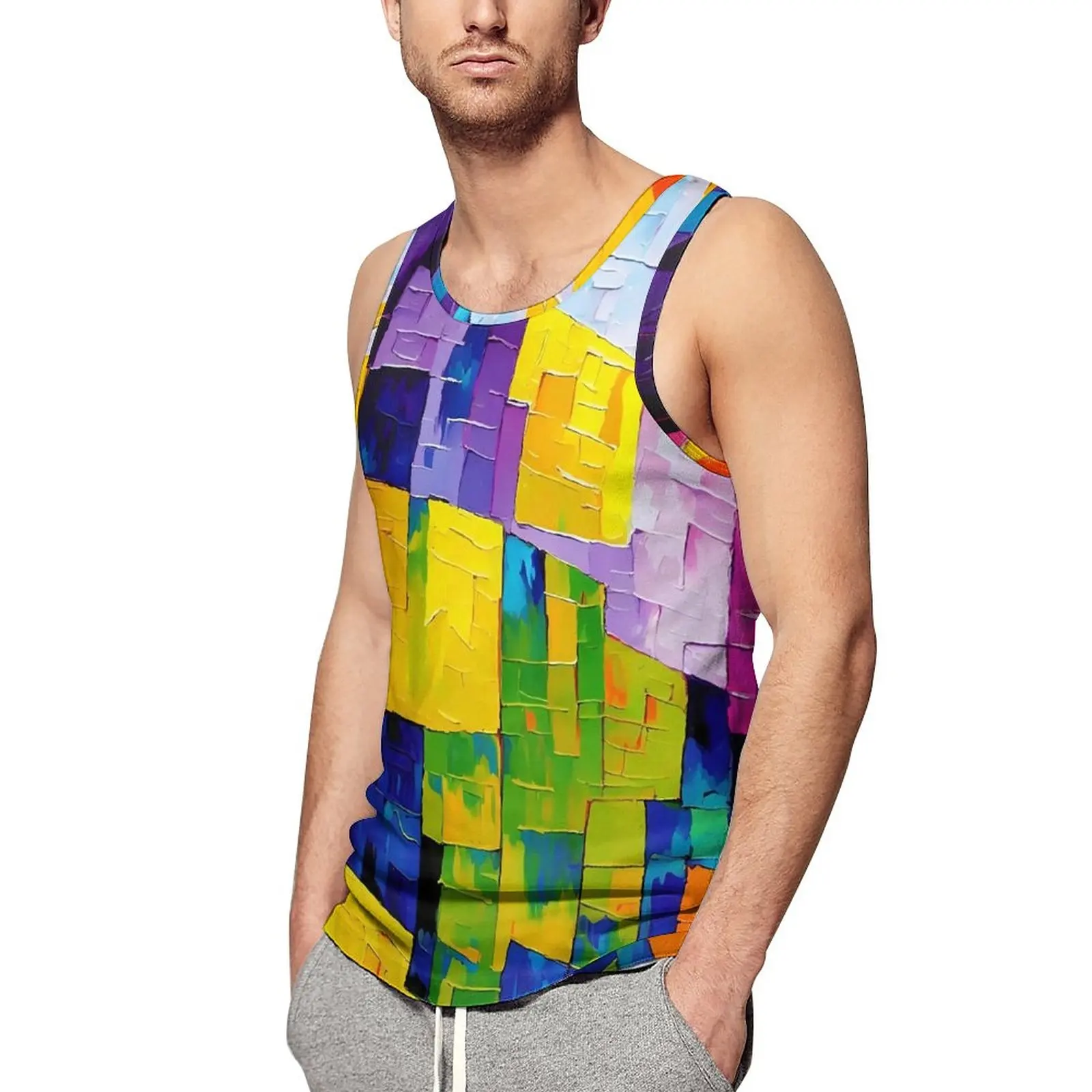 Brush Print Tank Top Man's Abstract Geometric Muscle Tops Summer Training Design Sleeveless Vests Plus Size 4XL 5XL
Brush Print Tank Top Man's Abstract Geometric Muscle Tops Summer Training Design Sleeveless Vests Plus Size 4XL 5XL