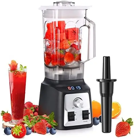 Blender Maker, 1450W Powerful Blenders for Kitchen with Time Display, Stepless Control, 2L BPA-Free Tritan Container, 8 Blades,
Blender Maker, 1450W Powerful Blenders for Kitchen with Time Display, Stepless Control, 2L BPA-Free Tritan Container, 8 Blades,