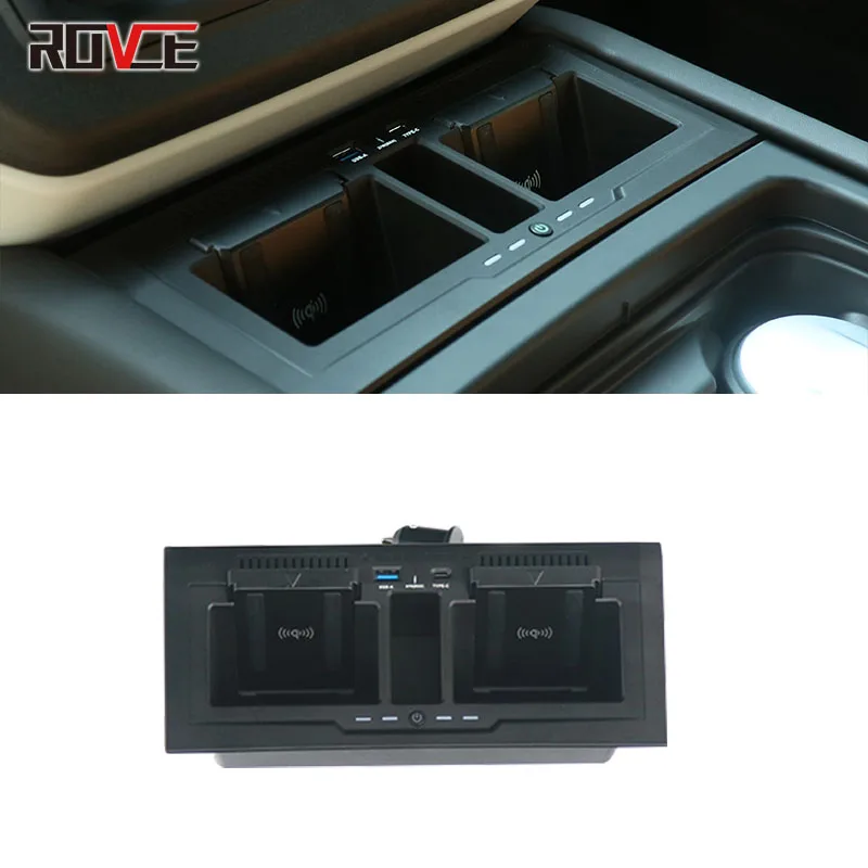 ROVCE USB TYPE-C Wireless Car Charger For Land Rover Defender 90 110 130 2020-2023 Storage Box Car Accessories
ROVCE USB TYPE-C Wireless Car Charger For Land Rover Defender 90 110 130 2020-2023 Storage Box Car Accessories
