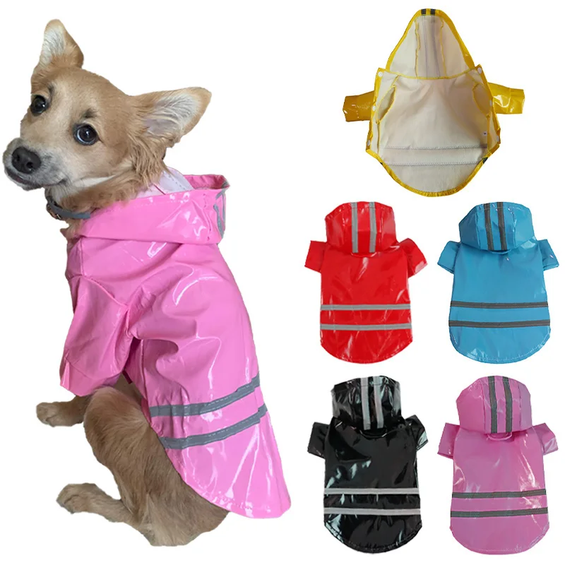 

Водонепроницаемая маленькая накидка-пончо, дождевик, Женская куртка, дождевик для собак, щенков, собак, кошек, светоотражающий дождевик Yorkies