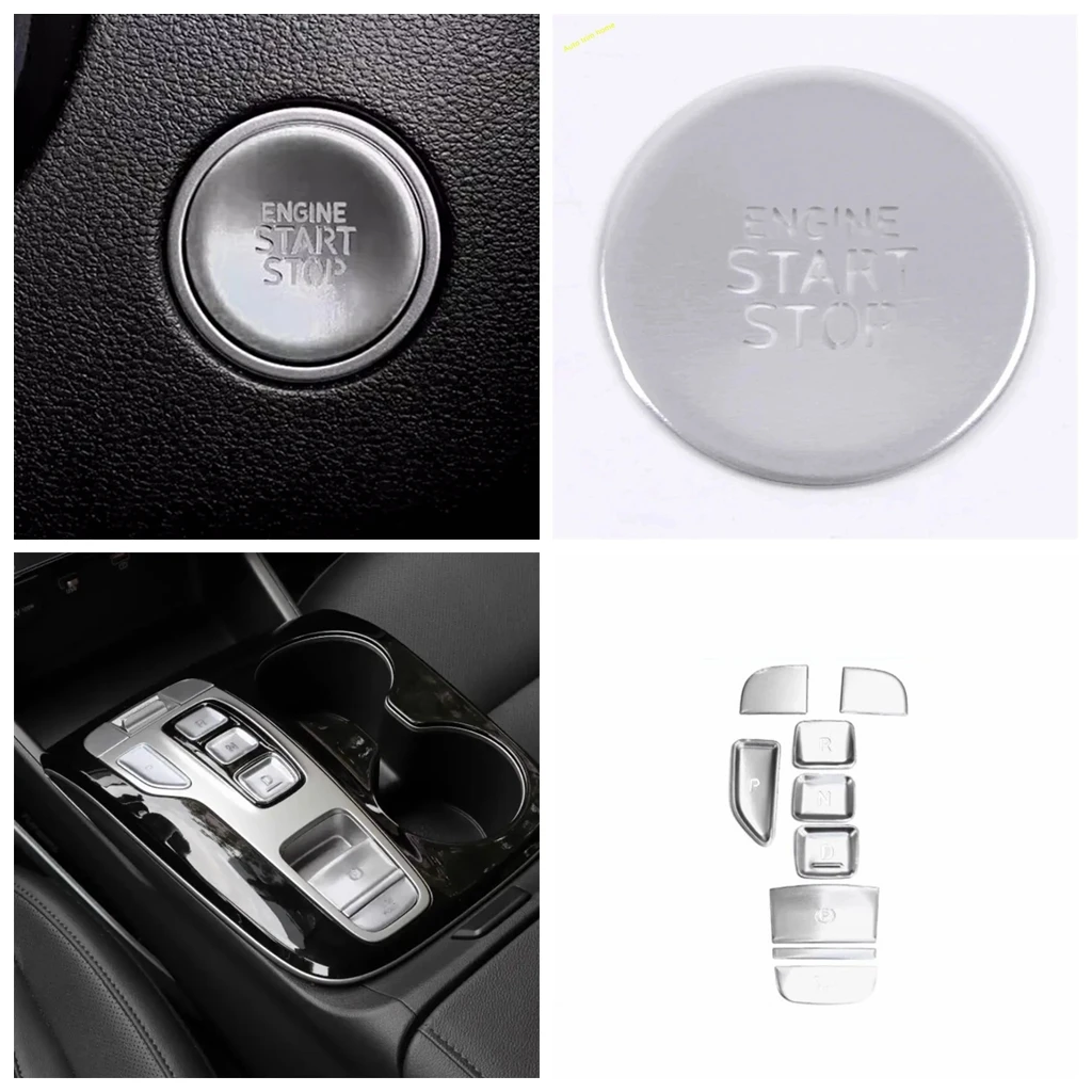 Старт-стоп двигателя, зажигание, коробка передач, электронная кнопка ручного тормоза, накладка для Hyundai Tucson NX4 2021 2022 2023, алюминий
Старт-стоп двигателя, зажигание, коробка передач, электронная кнопка ручного тормоза, накладка для Hyundai Tucson NX4 2021 2022 2023, алюминий