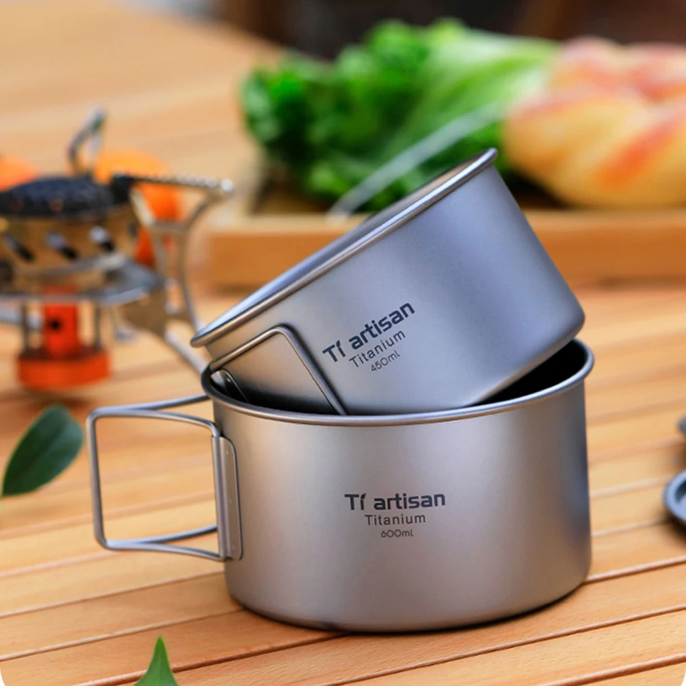 Titanium Bowl With Folding Handle Portable Camping Tableware Dinner Food Container Camping Cookware Outdoor Camping Bowl
Titanium Bowl With Folding Handle Portable Camping Tableware Dinner Food Container Camping Cookware Outdoor Camping Bowl
