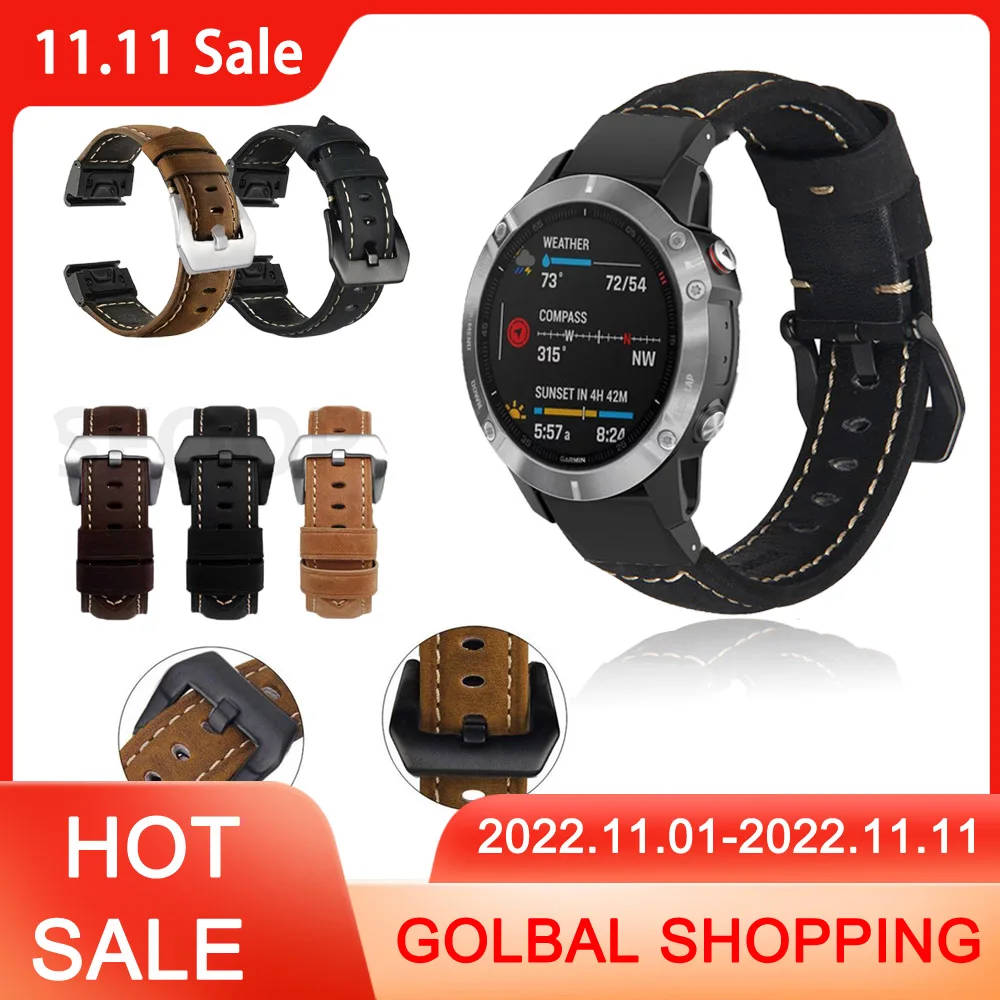 20 22 26mm Genuine Leather Watchbands For Garmin Fenix 7S 7 7X 6X 6 6S Pro 5X 5 5S Plus 3HR 935 945 Quick Release Bracelet Strap
20 22 26mm Genuine Leather Watchbands For Garmin Fenix 7S 7 7X 6X 6 6S Pro 5X 5 5S Plus 3HR 935 945 Quick Release Bracelet Strap