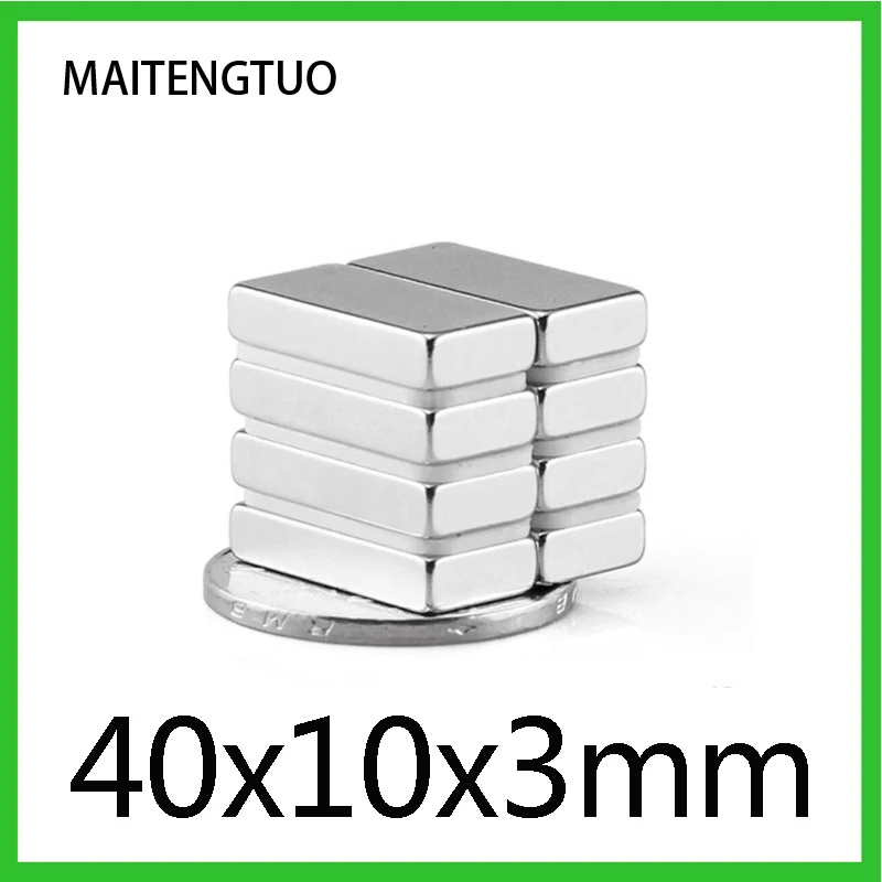 10-200pcs 40x10x3 Block Powerful N35 Magnets Sheet Permanent Magnet 40x10x3mm Neodymium Magnetic Super Strong 40*10*3mm
10-200pcs 40x10x3 Block Powerful N35 Magnets Sheet Permanent Magnet 40x10x3mm Neodymium Magnetic Super Strong 40*10*3mm