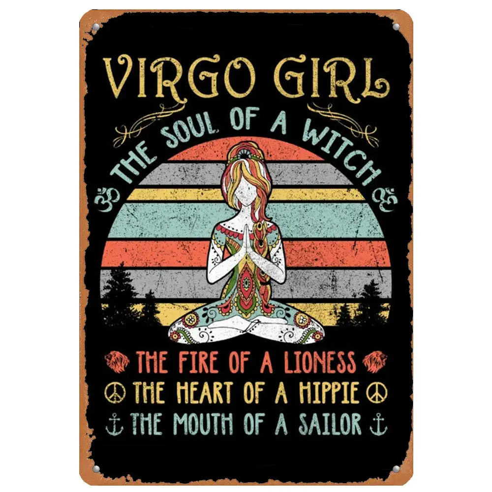 New Vintage Retro Metal Tin Sign Virgo Girl The Soul of A Witch Home Bar Club Kitchen Restaurant Wall Art Decor Plaque Signs 12
New Vintage Retro Metal Tin Sign Virgo Girl The Soul of A Witch Home Bar Club Kitchen Restaurant Wall Art Decor Plaque Signs 12